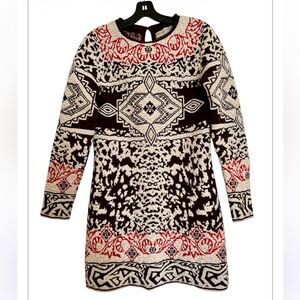 Emilio Pucci Chocolate,White, and Red Geometric Dress